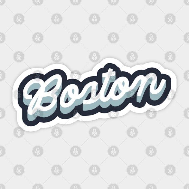 Boston cursive script Sticker by suba29